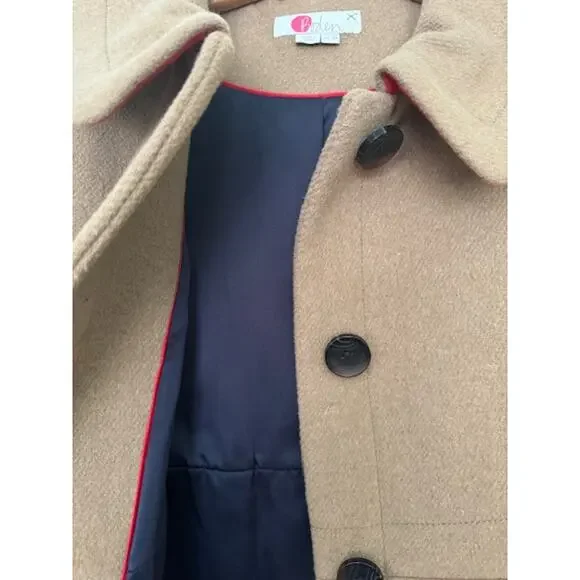 Boden Women's PYM Wool Pea Coat in Camel - Size 8R - Picture 10 of 13